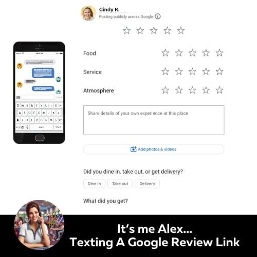 AI Voice Agent Alex Pizzeria Text Google Review Link 2